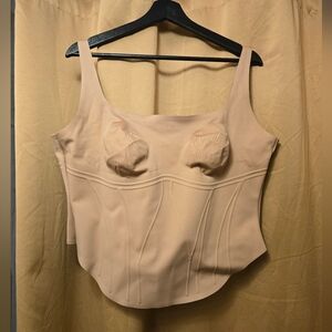 New Skims 3x bonded long corset in sienna